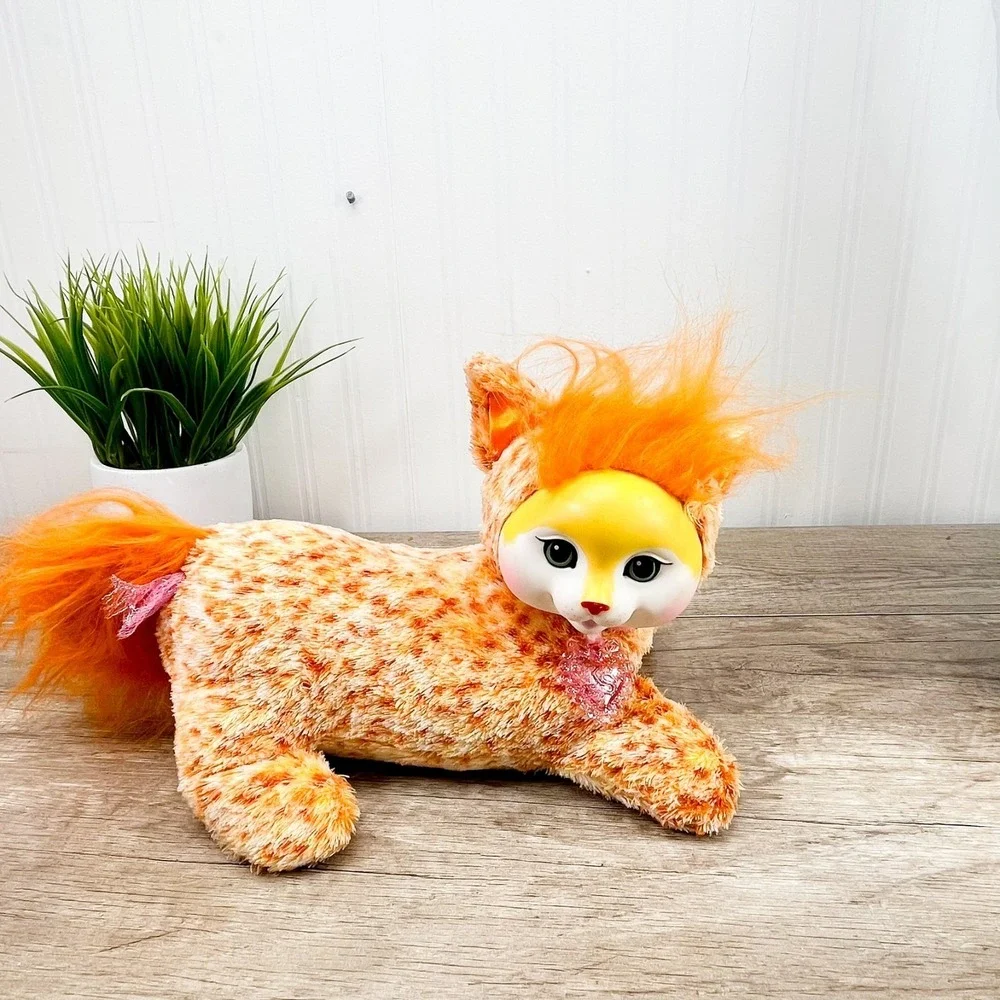Vintage Kitty Surprise Just Play Plush Cat Autumn‎ Orange Green Eyes 12-14